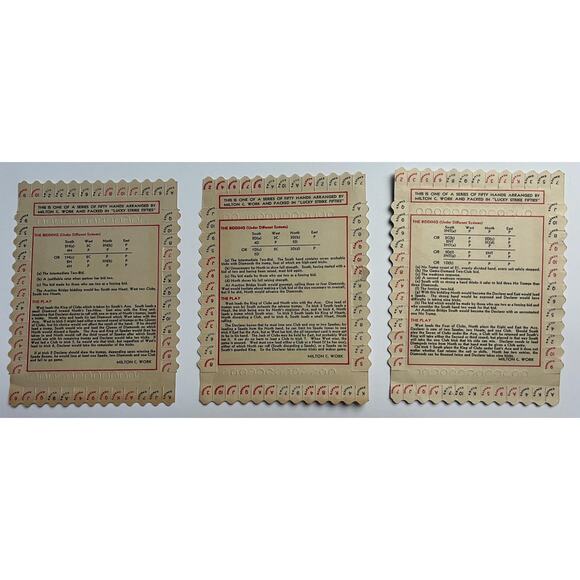 Unused 1930’s Lucky Strike Bridge Card Game Jean Harlow! Hollywood, Tobacco - Picture 5 of 6